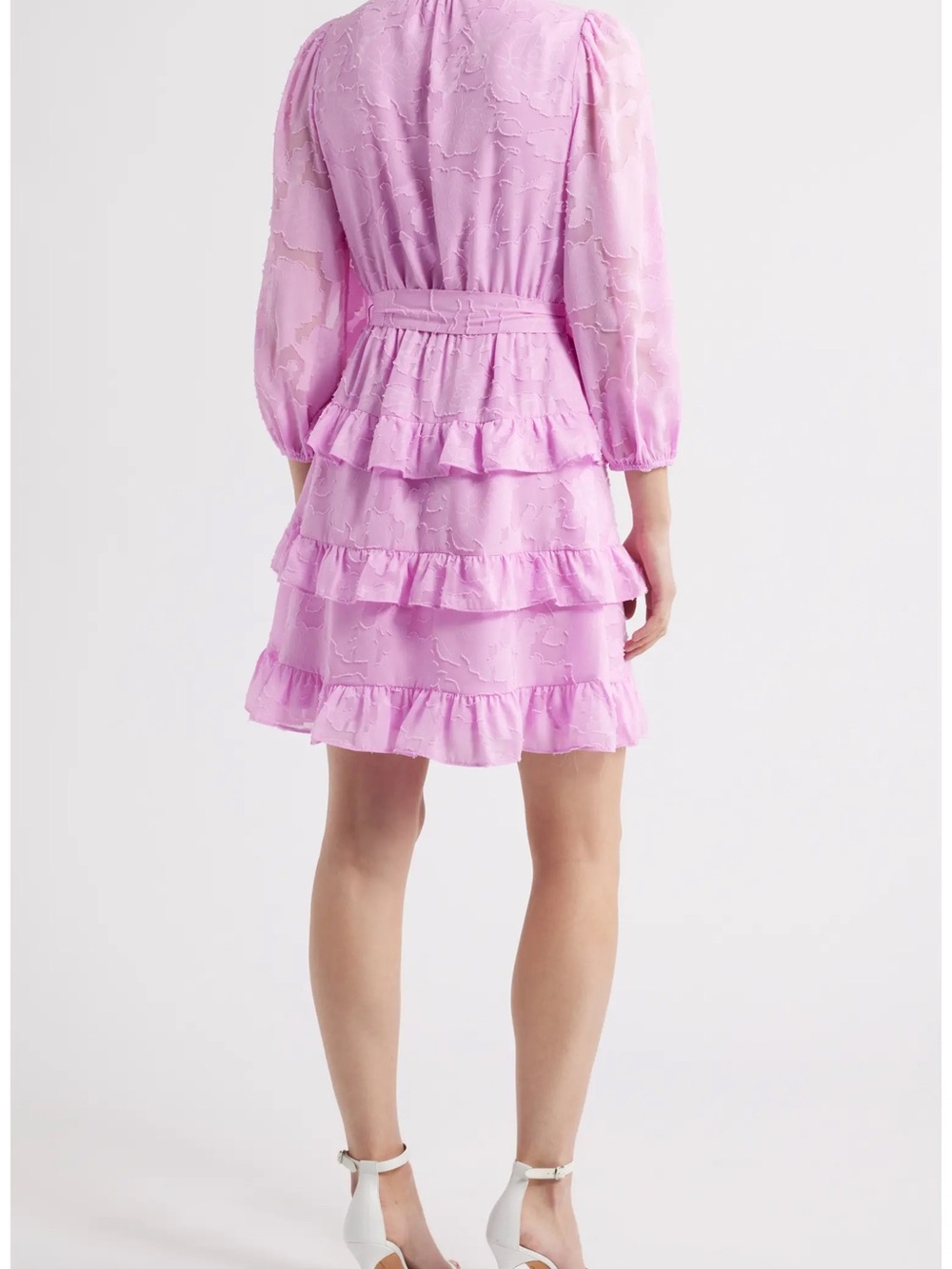 NWT Eliza J Pink Tiered Dress Size 16W - Picture 2 of 12